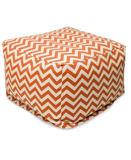 Квадратный пуф Majestic Home Goods Ottoman Chevron со съемным чехлом 27