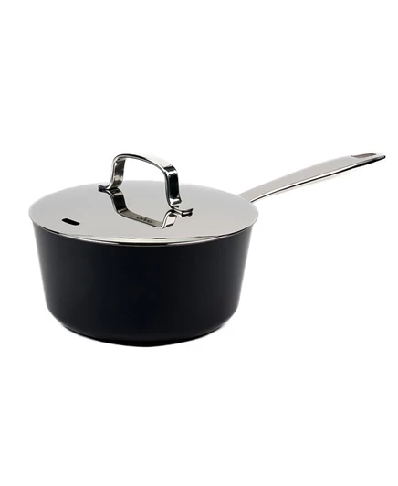 Ковш ALVA Maestro 1,9 л с крышкой, керамический, черный