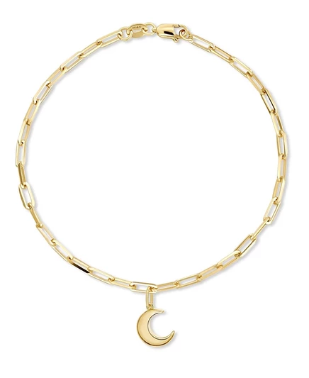 Браслет Devata Crescent Moon из 14K золота, 7,5 дюймов