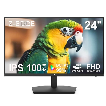 24-дюймовый IPS-монитор Z-EDGE с разрешением 1080P Full HD, ультратонкая рамка, 100 Гц, 5 мс, черный
