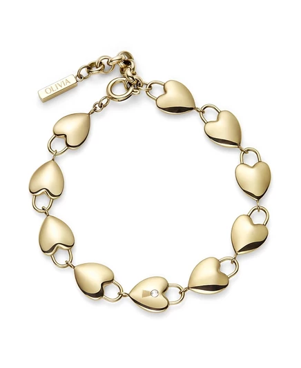 Женский браслет Olivia Burton Locked Heart, позолоченный