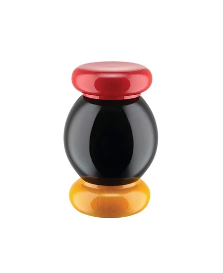 Мельница для соли и перца Alessi Sottsass, желто-черно-красная