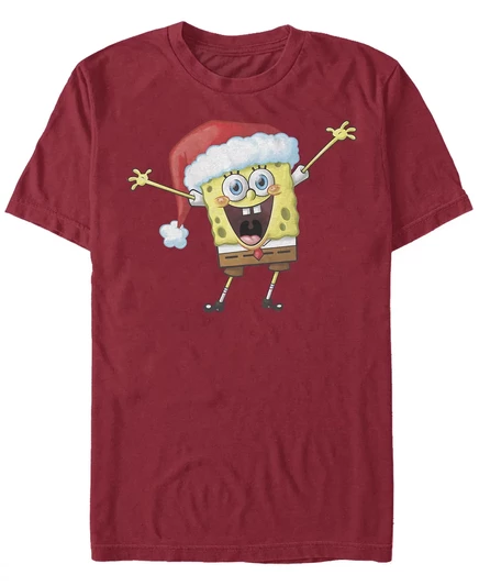 Мужская футболка с коротким рукавом SpongeBob SquarePants от Happy Songe cardinal