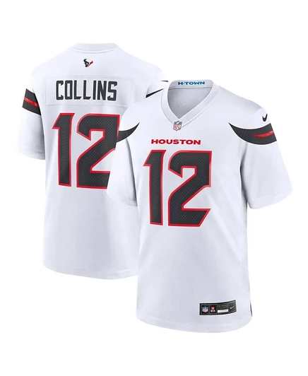 Мужская игровая футболка Nike Nico Collins Houston Texans, белая