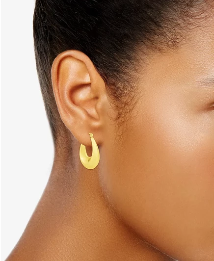Серьги-кольца And Now This 18K позолоченные, золотистые