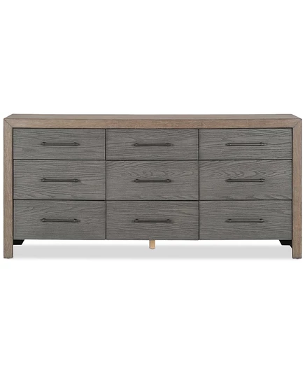 Комод Macy's Portmore с 9 ящиками, коричневый