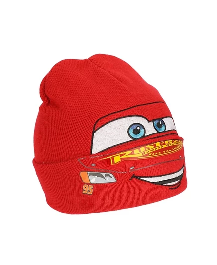 Мужская шапка Cars Lightning McQueen с отворотом, красная