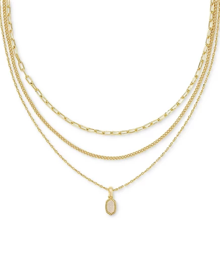 Колье Kendra Scott Kyocera Opal, многослойное, разноцветное