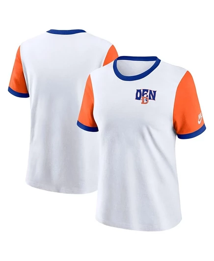 Женская футболка Nike Denver Broncos, бело-оранжевая
