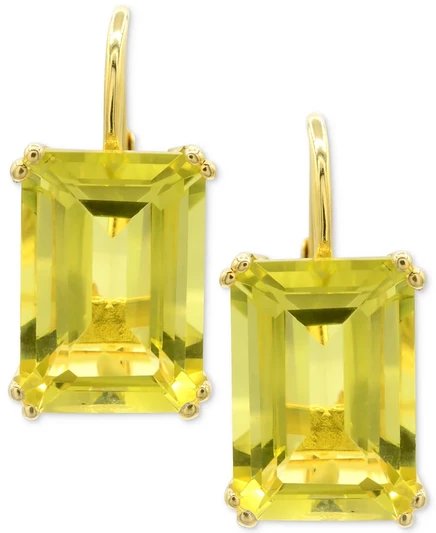 Женские серьги-подвески Macy's Lime Quartz, лаймовые