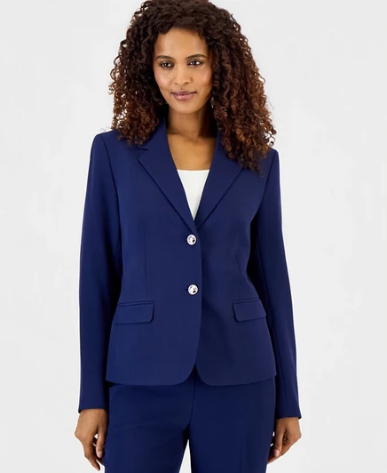 Женский блейзер Kasper Stretch Crepe, синий