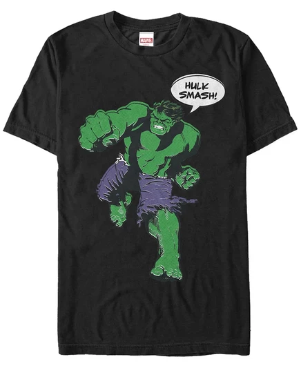 Футболка с коротким рукавом из мужской коллекции комиксов Marvel The Hulk Smash black