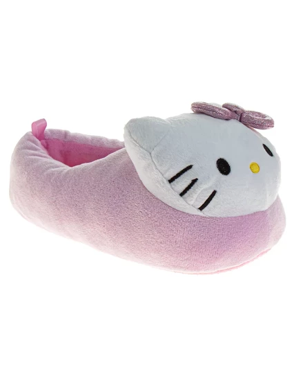 3D Тапочки для маленьких и больших девочек Hello Kitty Двух размеров pink