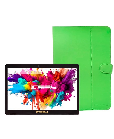 Планшет LINSAY 10,1″ Octa-Core 4 ГБ/128 ГБ Android 13, зеленый чехол