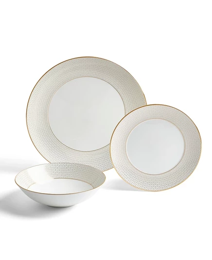 Набор столовой посуды Wedgwood Gio, 12 пр., золотой