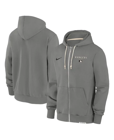 Мужская худи Nike Texas Rangers Authentic на молнии, серая