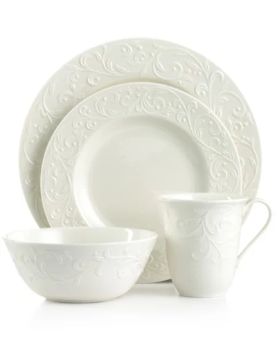 Набор Lenox Opal Innocence Carved, 4 предмета, белый