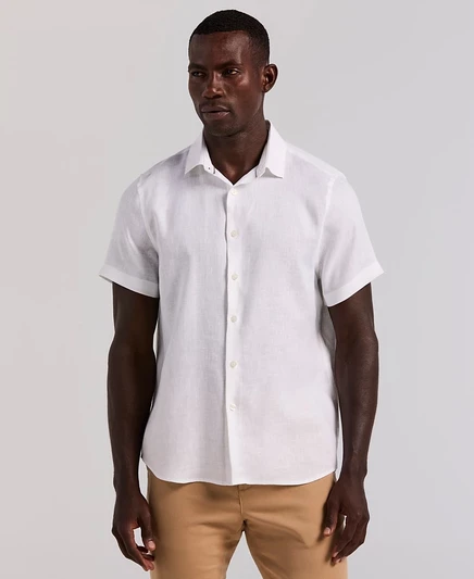 Мужская рубашка Perry Ellis из льна, белая