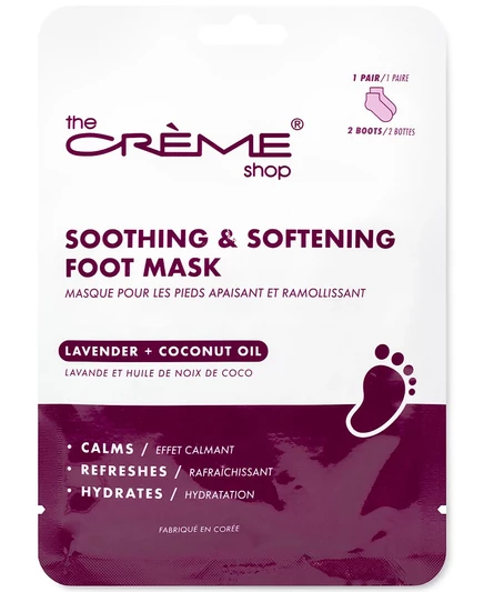 Успокаивающая и смягчающая маска для ног The Crème Shop, 3 шт., без цвета