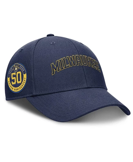 Мужская кепка Nike Rise Gaberdine Milwaukee Brewers, синяя
