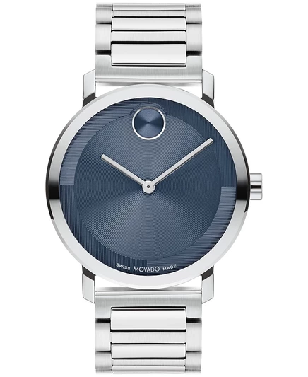 Мужские швейцарские кварцевые часы Movado Bold Evolution 2.0 серебристого цвета из нержавеющей стали, 40 мм