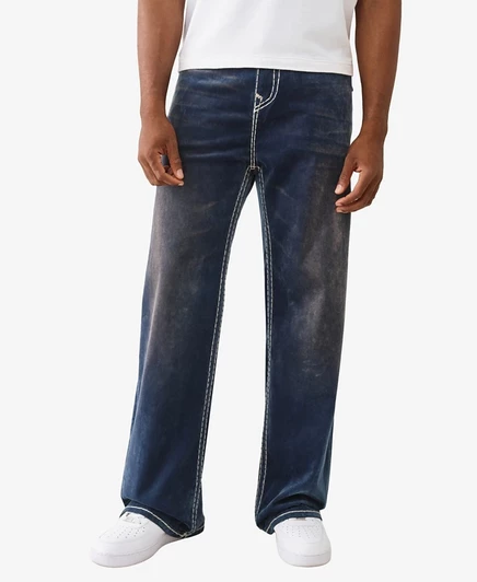 Мужские джинсы True Religion Vinny Velvet, ультра-бэгги, синие