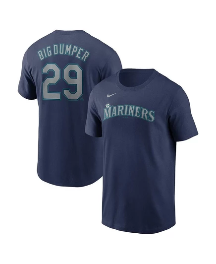 Мужская футболка Cal Raleigh Navy Seattle Mariners  navy
