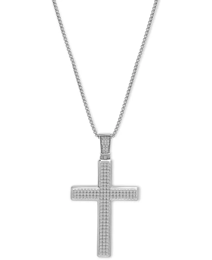 Мужская подвеска Macy's Cross 22″, 1 карат, серебряная