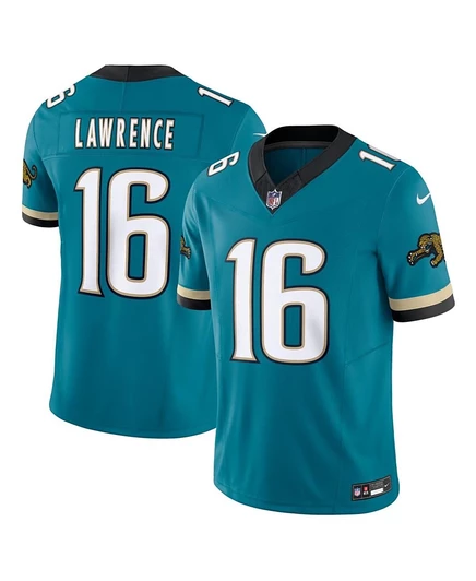 Мужская футболка Nike Trevor Lawrence Teal Jacksonville Jaguars Prowler Throwback Vapor F.U.S.E. Limited от Nike. blue