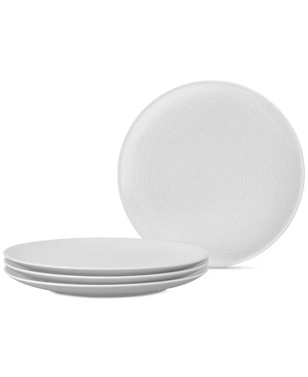Набор из 4 тарелок для салата Noritake, белые