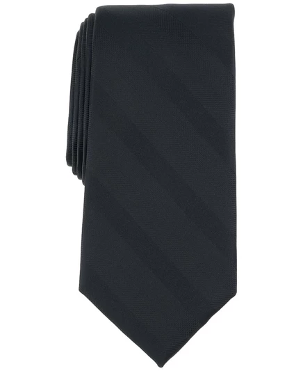 Мужской однотонный галстук Hoskin от Club Room, созданный для Macy's black