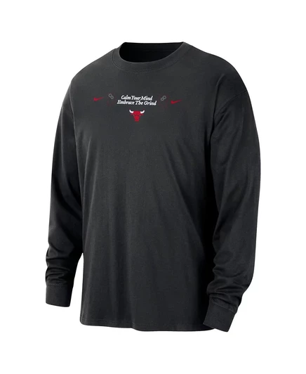 Мужской лонгслив Nike Courtside Oversized Chicago Bulls, черный