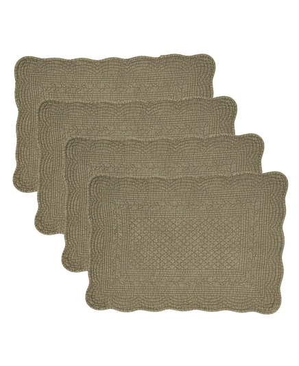 Стеганая салфетка SARO LIFESTYLE, 51×36 см, зеленая (4 шт.)