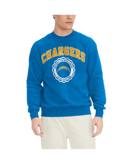Мужская толстовка Tommy Hilfiger пудрово-синего цвета Los Angeles Chargers Ronald Crew