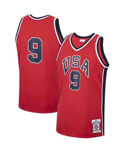 Мужская майка Mitchell & Ness Michael Jordan 1984 USA, красная