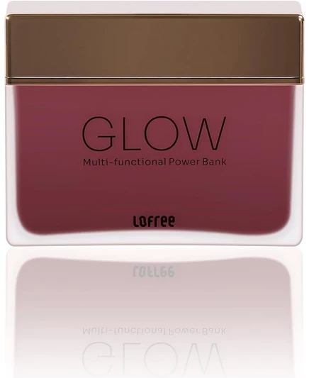 Lofree Glow Power Bank, Портативное зарядное устройство емкостью 10 000 мАч со светодиодными световыми эффектами, быстрая зарядка 22,5 Вт, USB-C для iPhone, iPad, Samsung Galaxy (180 часов работы), красный