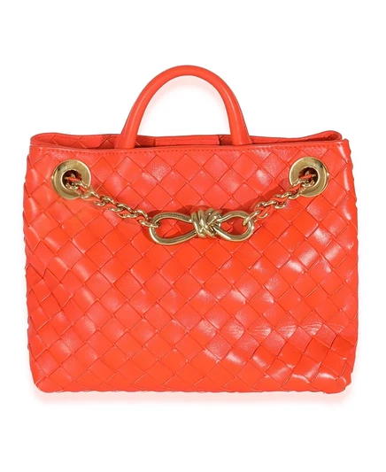 Женская сумка Bottega Veneta Small Andiamo, оранжевая