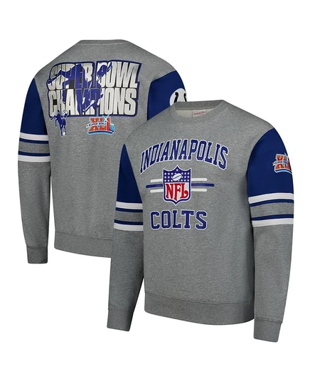 Мужской свитшот Mitchell & Ness All Over 4.0 Colts, серый