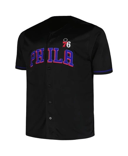 Профиль Мужская черная футболка Philadelphia 76ers Big Tall Pop Jersey black