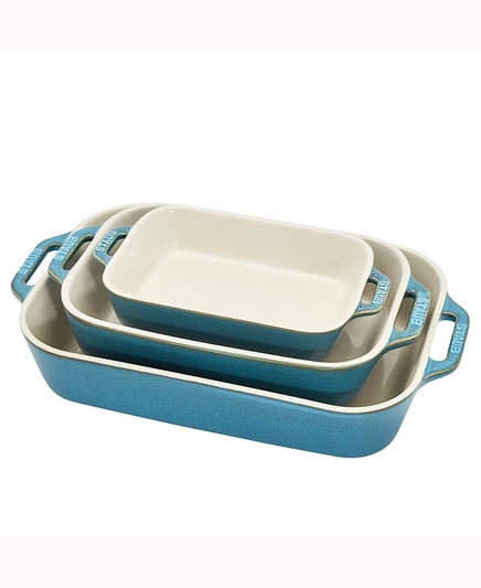 Набор для выпечки Staub из 3 прямоугольных форм, синий
