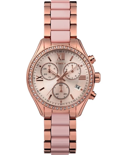 Женские часы Timex 38 мм, розовое золото