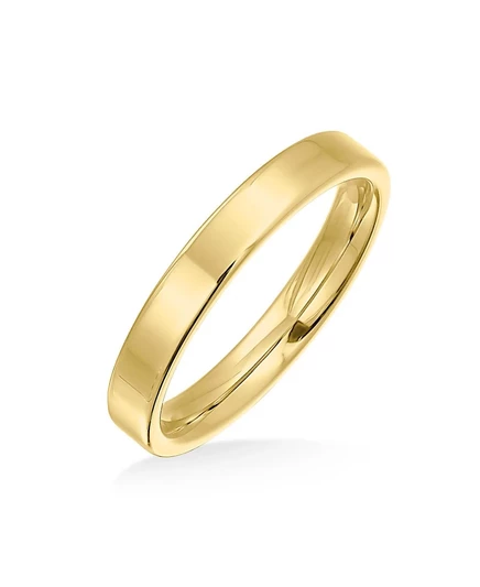 Унисекс кольцо Bling Jewelry титан 3 мм, золотистое