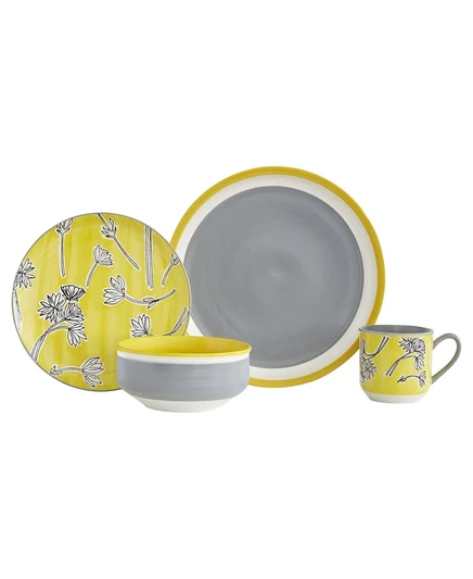 Набор столовой посуды Baum Sunny Floral, 16 пр., желтый
