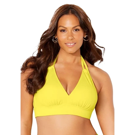 Женский топ-холтер SWIMSUITS FOR ALL Loop Strap, желтый