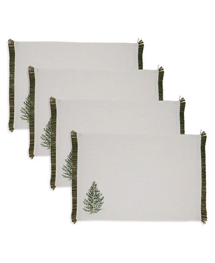 Набор подставок Saro Lifestyle Christmas Trees, 33×48 см, кремовый