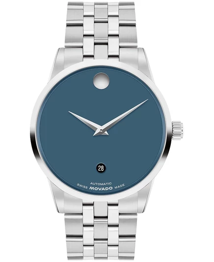 Мужские часы Movado Museum Classic Auto с швейцарским автоматом из нержавеющей стали, серебро 40 мм