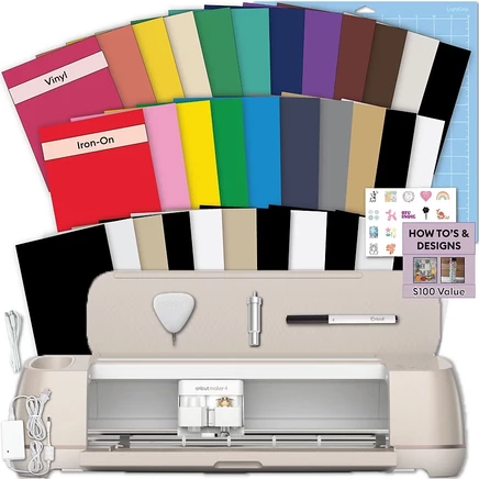 Станок Cricut Maker 4 для резки виниловых и гладильных листов в пачке коричнево-бежевого цвета