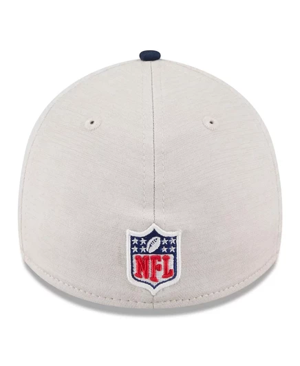 Мужская кепка New Era Stone/Navy Dallas Cowboys 2024 Sideline Flex длиной 39 см. stone, navy