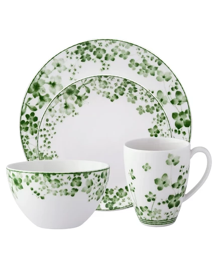 Набор посуды Noritake Bloomington, 4 предмета, зеленый