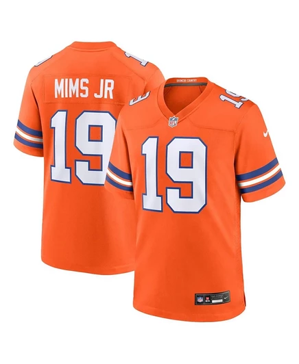 Мужская футболка Nike Marvin Mims Jr оранжевого цвета из коллекции Denver Broncos Mile High 1977 года выпуска, выполненная в стиле ретро. orange